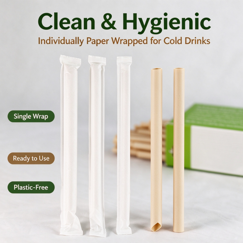 Individually Wrapped Bamboo Straws